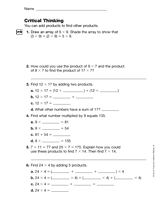 Multiplication and Division Facts: Critical Thinking (Gr. 4)